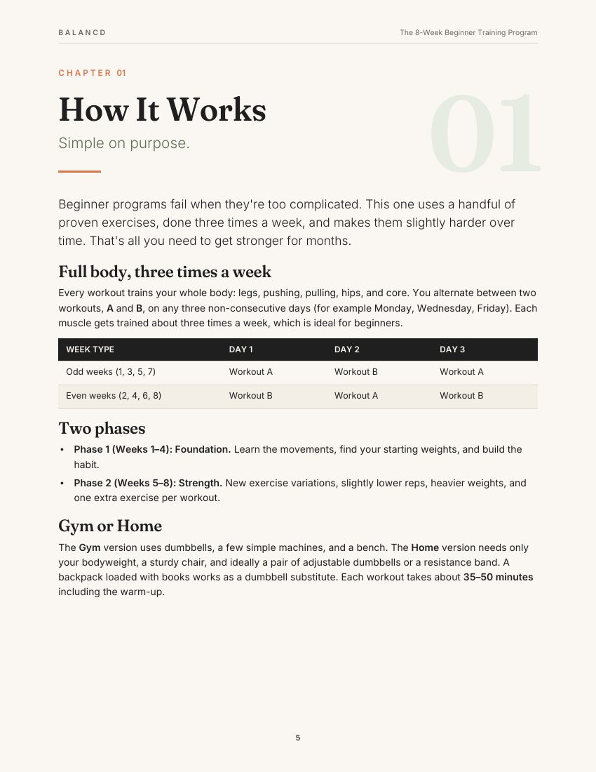 8-Week Training — Before you start